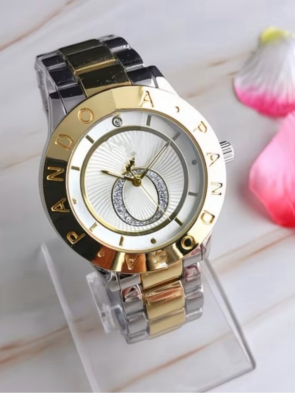 Pandora Silver & Good Women's Bracelet Watch with White Dial